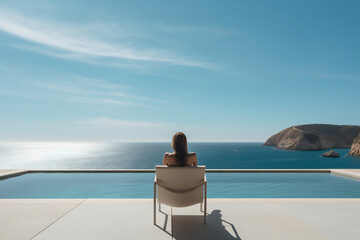 Fototapeta premium Infinite Blue Tranquility