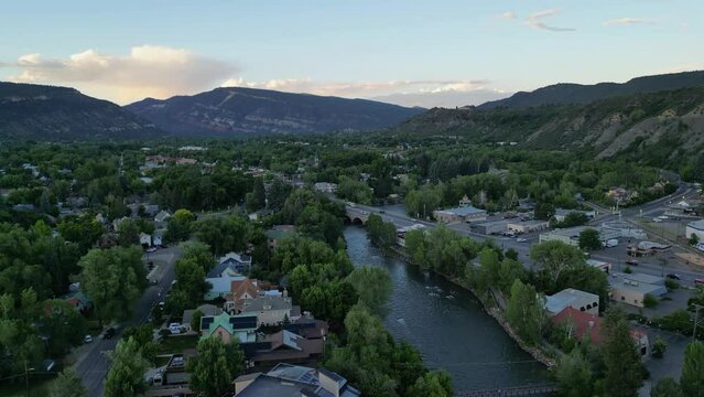 Beautiful City of Durango, Drone View, Durango, Colorado