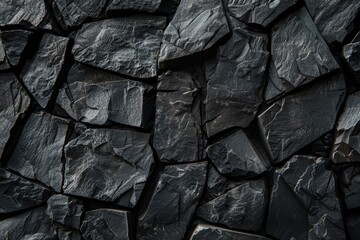 Black stone wall 