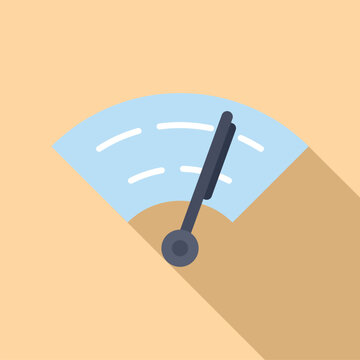 recommend clip art: Flat design icon of a car dashboard with a speedometer on beige background