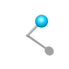 eine Nadel steckt in etwas drin