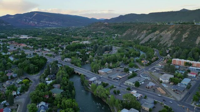 Beautiful City of Durango, Drone View, Durango, Colorado