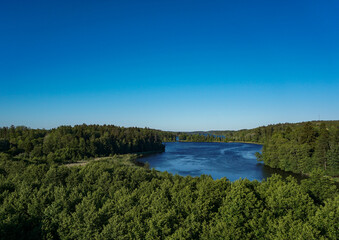 Obraz premium Scenic view of a river during summer