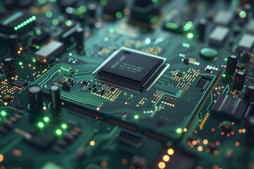 Obraz premium Advanced Electronics: Circuit Board Technology and Components