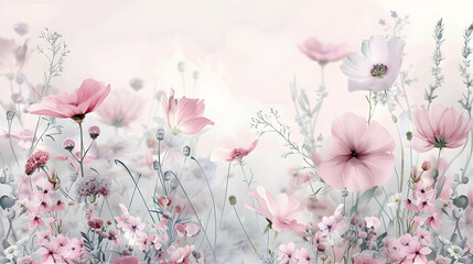 poppy flowers background 
