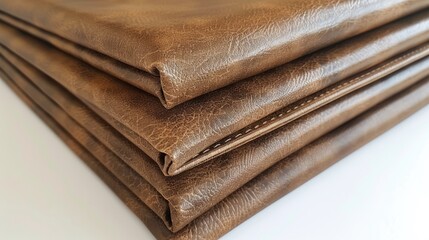 Textured brown faux leather on a PVC backing
