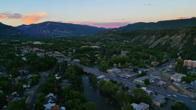 Beautiful City of Durango, Drone View, Durango, Colorado