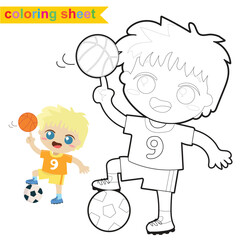 Coloring worksheet page. Educational printable coloring worksheet. Printable activity page for kids