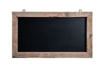 Obraz premium blackboard with rough wooden frame, space for your text. isolated white background