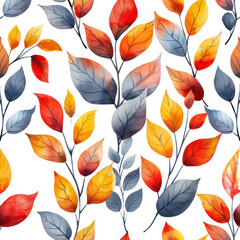 Obraz premium Botanical leaves illustration on a transparent background