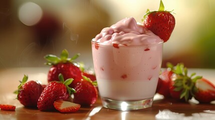 Strawberry and yogurt treat