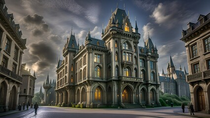 Obraz premium Old building in the urban area