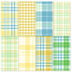 plaid patterns yellow blue lime green brown