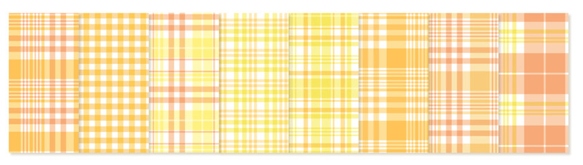 orange yellow light pastel  plaid pattern seamles cute color