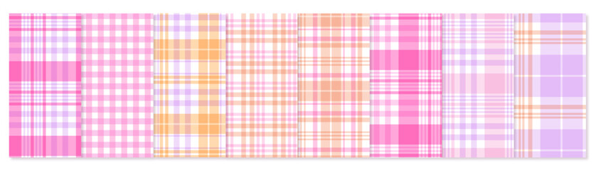 pink orange purple pastel  plaid pattern seamles cute color