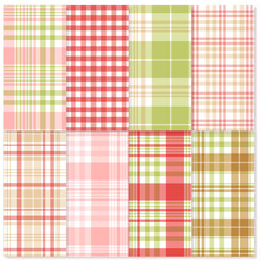 plaid patterns pink red lime green brown