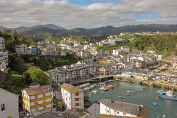 the beautiful city of Luarca in Spain