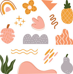 hand drawn miscellaneous doodle illustration