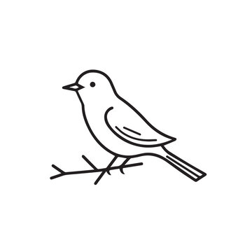 recommend clip art: Cuckoo in cartoon, doodle style . Image for t-shirt, web, mobile apps and ui. Isolated 2d vector illustration in logo, icon, sketch style, Eps 10, black and white. AI Generative