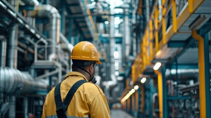 Fototapeta premium Safety protocols in action during industrial tasks