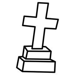 Obraz premium Tombstone Outline