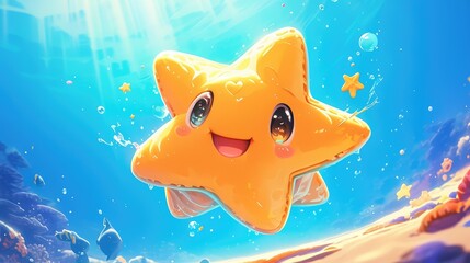 The starfish mascot represents an automotive underwater adventure