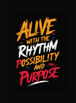 A striking tshirt design with bold distressed graffiti text in vibrant colors exuding urban vector