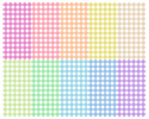 squiggly plaid design doodle rainbow pastel