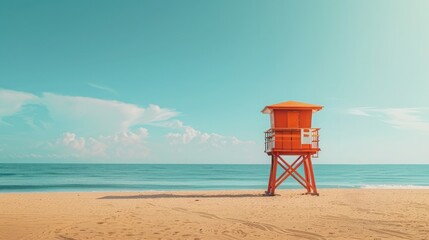 A lifeguard tower on a beach, representing help and safety in recreational areas