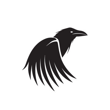 recommend clip art: Raven in cartoon, doodle style . Image for t-shirt, web, mobile apps and ui. Isolated 2d vector illustration in logo, icon, sketch style, Eps 10, black and white. AI Generative