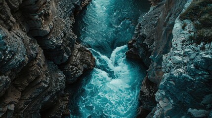 A river flowing through a canyon, representing the power and persistence of freedom