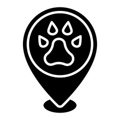Illustration of Zoo Location design Glyph Icon