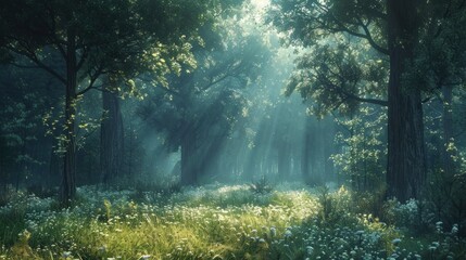 Obraz premium In the quiet aftermath, the forest whispered promises of renewal, a silent vow to rise from the ashes once more.