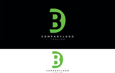 DA Logo initially merged the letter D with B, BD, and DB logo design
