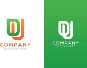 DU Letter Initial Logo Design Template Vector Illustration DU UD Alphabets minimal