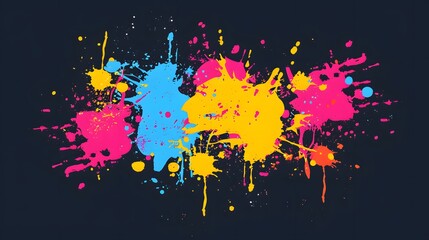 Colorful watercolor splashes

