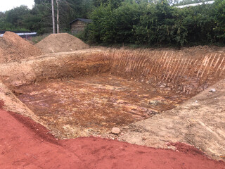 excarvation pit for building a family house
