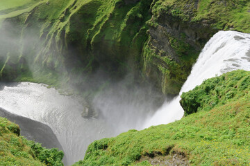 waterfall, Gluggafoss - also known as Merkjarfoss near Hvolsvollur, Iceland
