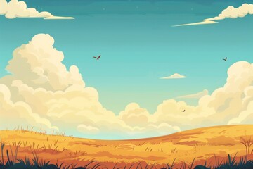 Obraz premium Whimsical cartoon landscapes for creative digital art pieces