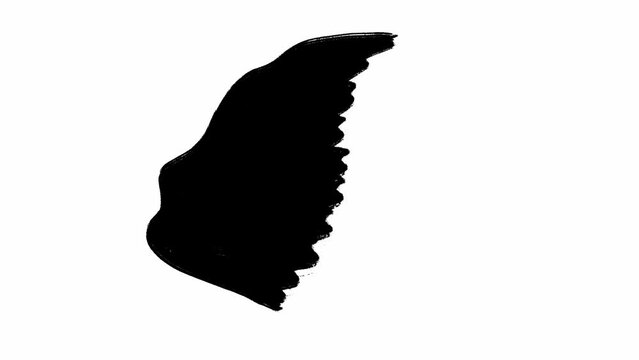 Black scribble map of Paris hand drawn in grunge stop motion animation on white background. Sketch illustration of the territory of the capital of France. Geographical borders of the city in Europe