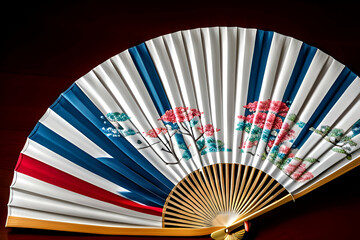 map of Japan and Japanese fan