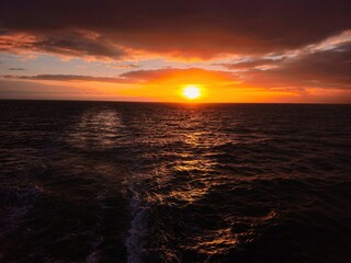 Sunset over the ocean