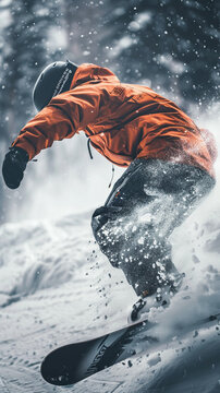 person jumping into snow