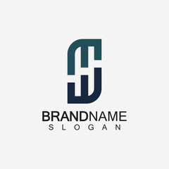 MW Logo or WM Logo. Creative letter MW or WM monogram logo template.