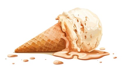 sweet ice cream isolated.