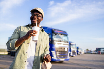 Truck driver going for lunch.