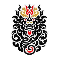 Singo Barong Wayang Jawa Indonesian Mythology