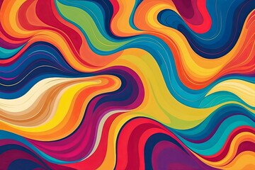 Colorful abstract design shows movement and unity background.  Dynamic flowing fluid lines diversity wallpaper 