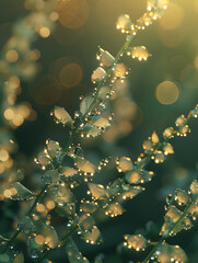Close-up plant  with dew