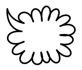 Black cloud speech bubble outline